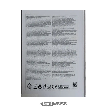 Schwarzes Samsung Galaxy XCover 6 Pro mit weißem E-Reader, schwarzem Text und Icons