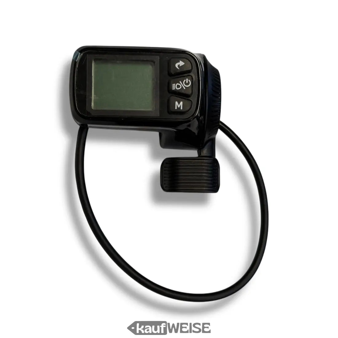 Schwarze Digitaluhr mit flexiblem Band und verstellbarer Schnalle