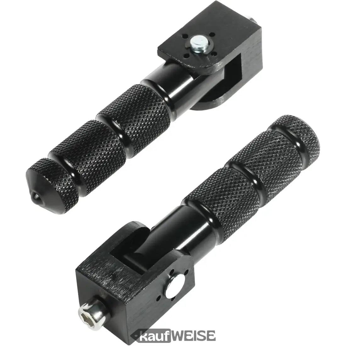 Schwarze klappbare Aluminium Fußrasten für E-Bikes mit 8mm Aufnahme